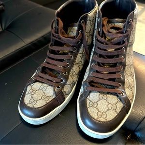 Gucci Brooklyn high sneaker GG monogram canvas 9 G